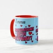 18th birthday Mug Tasse (Vorderseite Links)