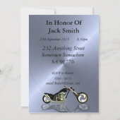 18th Birthday Party Einladung with a Motorbike (Rückseite)