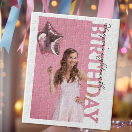 18th Birthday Photo college Party  Puzzle