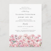 18th Birthday Pink Carnation January Birth Flower Einladungspostkarte (Vorderseite)