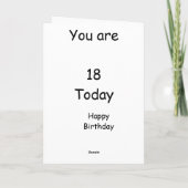 18th Birthday – Roman Numeral XVIII Ancient Rome Karte (Rückseite)