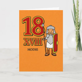 18th Birthday – Roman Numeral XVIII Ancient Rome Karte