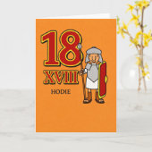 18th Birthday – Roman Numeral XVIII Ancient Rome Karte (Gelbe Blume)