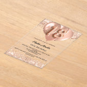 18th birthday rose gold luxury balloons clear acryleinladungen (Ablage )