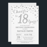 18th Birthday Silver Glitter Diamond Invitation Einladung<br><div class="desc">18th Birthday Invitation with Silver Glitter Diamond Background. Silver Confetti. Adult Birthday. Male Men or Women Birthday. For further customization,  please click the "Customize it" button and use our design tool to modify this template.</div>