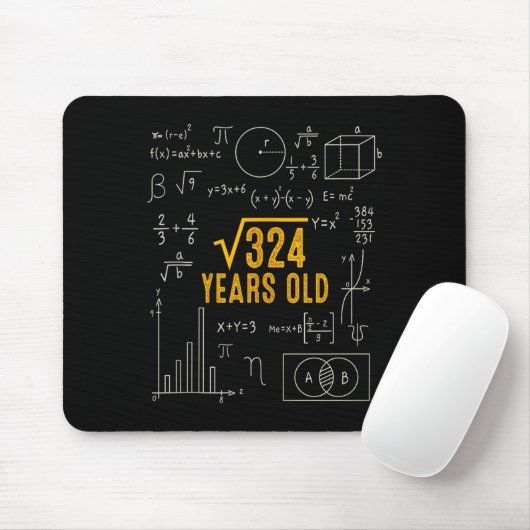 18th Birthday Square Root Of 324 Love Math 18 Year Mousepad (Mit Mouse)