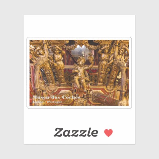 18th c. Coach Detail. Museu dos Coches. Lissabon Aufkleber (Blatt)
