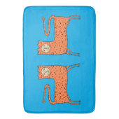 18th C English Primitive Lion Badematte (Vorderseite Vertikal)