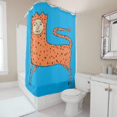 18th C English Primitive Lion Duschvorhang (Beispiel)