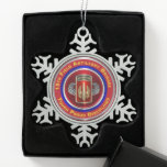 18th Field Artillery Brigade  Schneeflocken Zinn-Ornament<br><div class="desc">Display your pride for the 18th Field Artillery Brigade -AIRBORNE – “TOUGH, PROUD, DISCIPLINED”! Very unique design gift for anyone looking for that one of a kind special gift. This uniquely designed Custom Designed License Plate makes a wonderful gift for your Favorite Airborne Field Artillery Soldier! The 18th Field Artillery...</div>