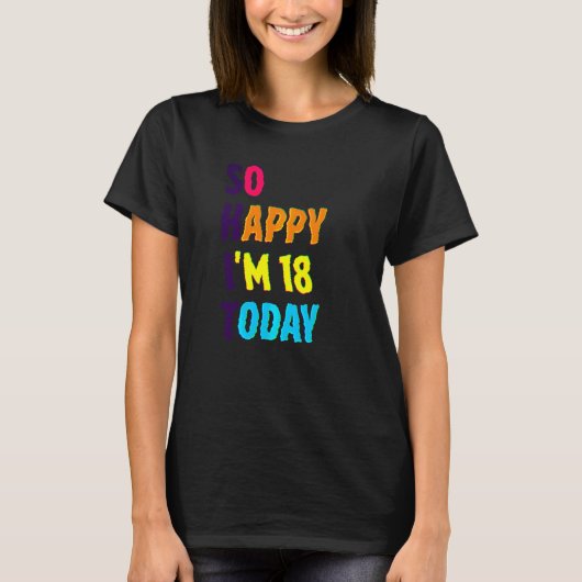 18th Funny Birthday For Women Men Party Decoration T-Shirt (Vorderseite)