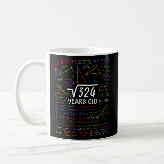 18th Square Root 324 18 Jahre Kaffeetasse (Links)