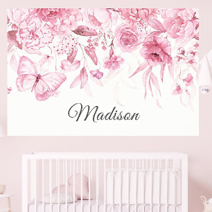 18x12 Aquarell Vintage Floral Drop Baby Kinderzimm Poster