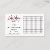 18x24 Blatt Cake Cutting Guide 2x1 Hochzeitteil Begleitkarte (Vorderseite)