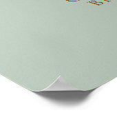 18x24" Boho Terracotta Tee Party Begrüßung Poster (Ecke)