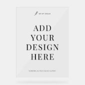 18x24" Klarsichtdruck Acrylschild (Vorderseite)