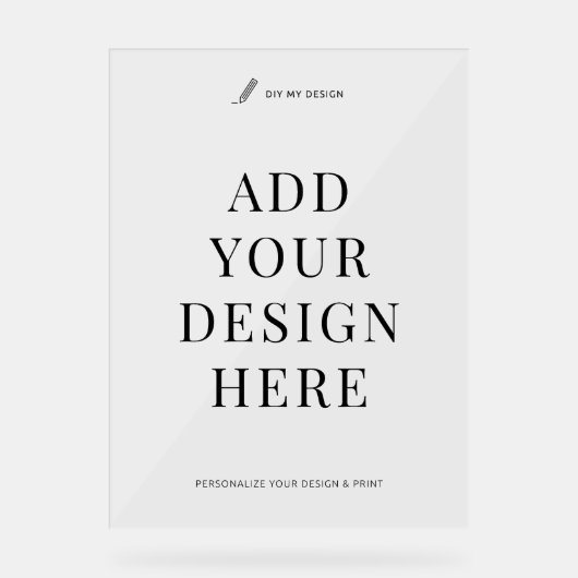 18x24" Klarsichtdruck Acrylschild (Vorderseite)