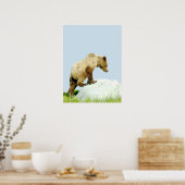 18x24 Plakatpapier (Matte) aus Grizzlybär Poster (Küche)