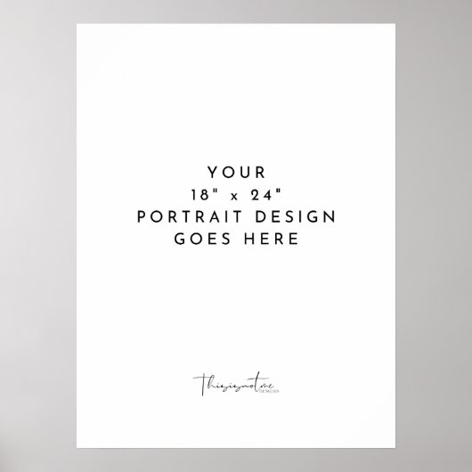 18x24" Portrait Vertikales Template Poster (Vorne)