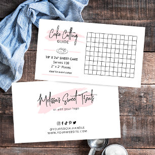 18x24" Rectangle Cake Cutting Guide 2x2 Servings Begleitkarte