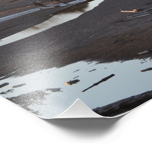 18x24 Ruby Beach am Pazifik Fotodruck (Ecke)