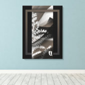 18x24"Terra’s Tender Whisper Abstract Brown Flower Leinwanddruck (Insitu (Holzboden))