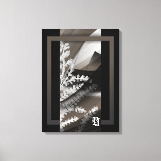 18x24"Terra’s Tender Whisper Abstract Brown Flower Leinwanddruck (Vorderseite)