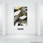 18x24" Trend Abstrakt Art Leinwand Schwarz-weiß Go