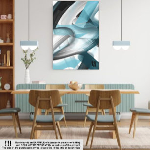 18x24" Trend Stormy Ocean Abstrakt Art Leinwand Bl
