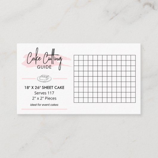 18x26" Rectangle Cake Cutting Guide 2x2 Servings Begleitkarte (Vorderseite)