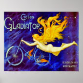 1900 Art Nouveau Cycles Gladiator Werbeanzeige Poster (Vorne)