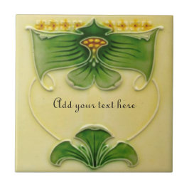 1900 Art Nouveau Repro Floral Tile zu personalisie Fliese