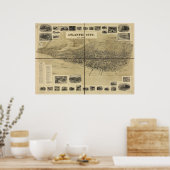 1900 Atlantic City NJ Birds Eye Panoramablick Kart Poster (Küche)