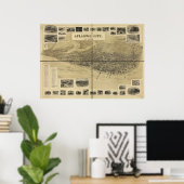 1900 Atlantic City NJ Birds Eye Panoramablick Kart Poster (Heimbüro)