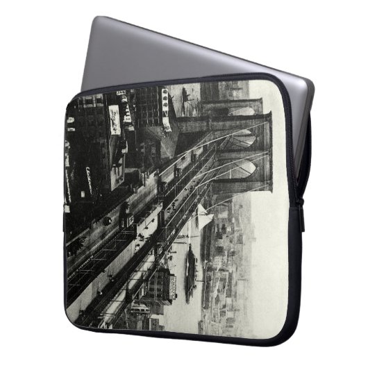 1900 Brooklyn Bridge Laptopschutzhülle (Vorderseite Links)