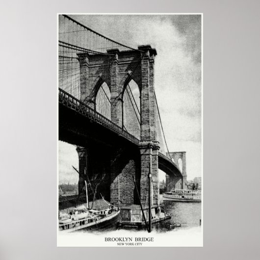 1900 Brooklyn Bridge Poster (Vorne)