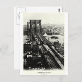 1900 Brooklyn Bridge Postkarte (Vorne/Hinten)