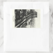 1900 Brooklyn Bridge Rechteckiger Aufkleber (Tasche)