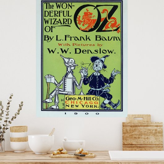 1900 Buchübersicht des Neuen WIZARD von OZ Poster (Küche)