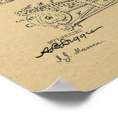 1900 Chainless Bicycle Design Patent Art Print Poster (Ecke)