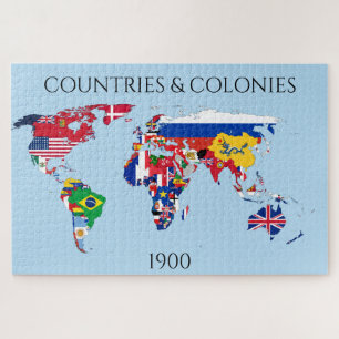 1900 Countries kolonies flags jigsaw puzzle