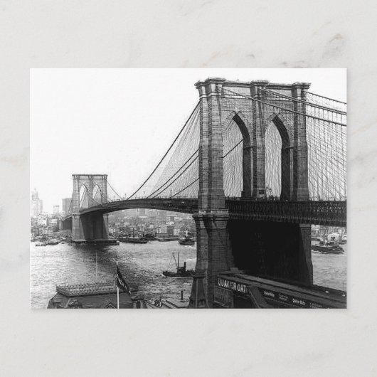 1900 East River Bridge NYC Postcard Postkarte (Vorderseite)