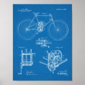 1900 Hochgeschwindigkeits-Fahrraddesign - Patentdr Poster (Vorne)