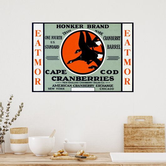 1900 Honker Brand Cranberries Poster (Küche)