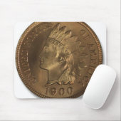 1900 Indian Head Cent Mousepad (Mit Mouse)