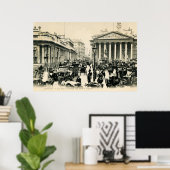 1900 London Royal Exchange und Bank of England Poster (Heimbüro)