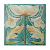 1900 Malkin Art Nouveau Floral Repro Imitats Relie Fliese (Vorderseite)