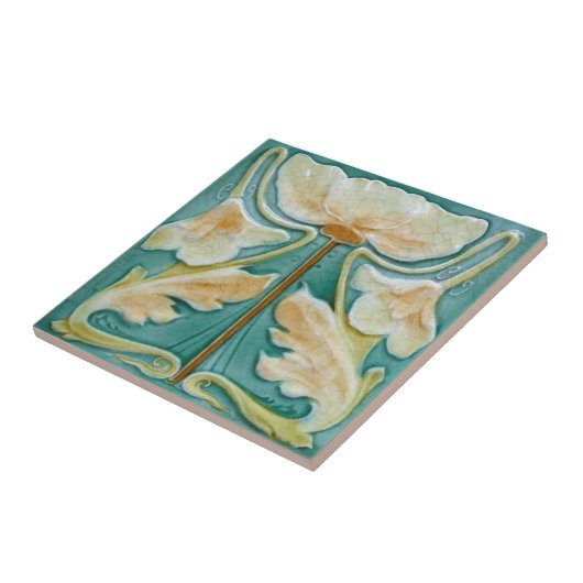 1900 Malkin Art Nouveau Floral Repro Imitats Relie Fliese (Seite)