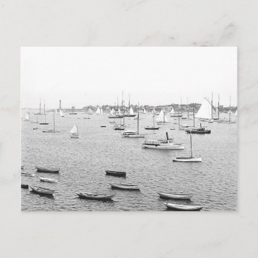 1900 Marblehead Hafen Massachusetts Postkarte (Vorderseite)