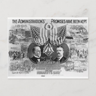 1900 Mckinley-Teddy Roosevelt Postkarte